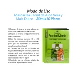 Mascarilla Facial de Aloe Vera y Maiz - Imagen 3